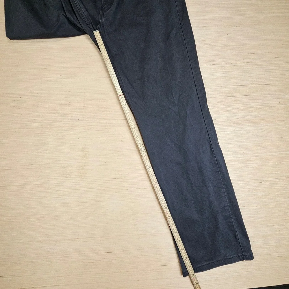 Levi's 514 Straight Fit Pants Mens 40x32 Fits 40x31 Gray Black Stretch Denim